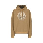 Dolce & Gabbana Logo Print Hoodie i Sandbrun Brown, Herr