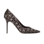 Balmain Ruby pumps i mocka med kristaller Black, Dam