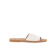 Chloé Snow White Woody Slides White, Dam