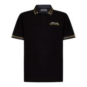 Versace Jeans Couture Logo Chain Polo Svart Black, Herr