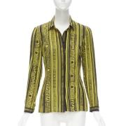 Versace Pre-owned Pre-owned Silke toppar Yellow, Dam