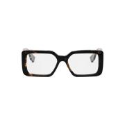 Fendi Fyrkantiga acetatsolglasögon med guld FF-logotyp Brown, Unisex