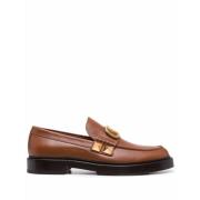 Valentino Garavani Stud Sign Läderloafers Brown, Herr