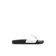 Moschino Sandaler med logotyp White, Dam