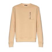 Balmain Sweatshirt med logotyp Beige, Herr