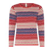 Skovhuus Speciell Rutig Pullover Blus i Lutus Pink Multicolor, Dam