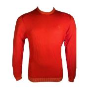 Vicomte A. Stiligt Round-neck Stickat plagg Orange, Herr