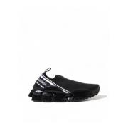 Dolce & Gabbana Elastiskt Logo Slip-On Sneakers Black, Dam