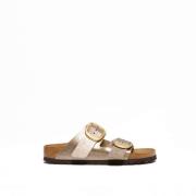 Birkenstock Laminerade Taupe Arizona Sandaler Brown, Dam