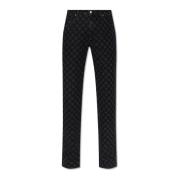 Misbhv Monogram jeans Black, Dam