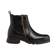 Liu Jo Stretch Ankelboots i läder Black, Dam