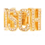 Moschino Ring med logotyp Yellow, Dam