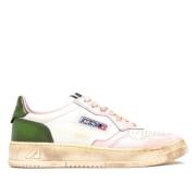 Autry Vintage Läder Medalist Sneakers - Exklusiv Modell White, Herr