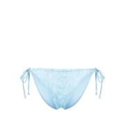 Versace Återvunnen Barocco Simma Slip Blue, Dam