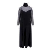 Khaite Silkesklänning med lång ärm Black, Dam