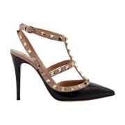 Valentino Garavani Svarta Läderstiletter Black, Dam