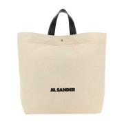 Jil Sander Canvas Shoppingväska Beige, Dam