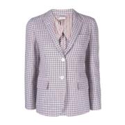 Thom Browne Rutig bomullsblendjacka Multicolor, Dam