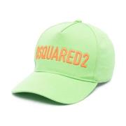 Dsquared2 Stilfull Bomullskeps för Män Green, Herr