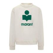 Isabel Marant Mäns Crew Neck Sweatshirt Beige, Herr