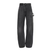 JW Anderson Gråa Twisted Workwear Jeans Gray, Herr