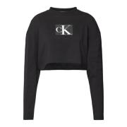 Calvin Klein Jeans Paljett Långärmad T-Shirt Black, Dam