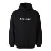 Balenciaga Ny Copyright Medium Fit Hoodie Black, Herr