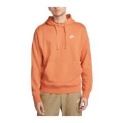 Nike Club Hoodie med Känguruficka Orange, Herr