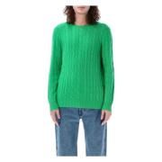 Ralph Lauren Grön Cable-Knit Tröja Green, Herr