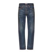 Valentino Blå V-Detalj Straight-Leg Jeans Blue, Herr