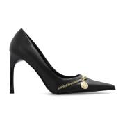 Versace Jeans Couture Pumps med dekorativ dragkedja Black, Dam