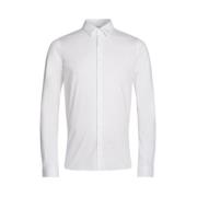 Calvin Klein Vit Poplin Skjorta med Mjuk Känsla White, Herr