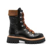 Gucci Quiltade svarta ankelboots Black, Dam