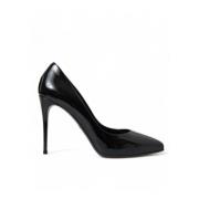 Dolce & Gabbana Svarta Lackläder Stiletto Pumps Black, Dam