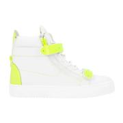 Giuseppe Zanotti Vita Läder Sneakers med Kardborreband White, Herr