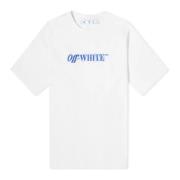 Off White Vit Bomull Logo T-shirt Klänning White, Dam