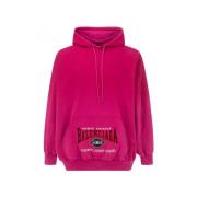 Balenciaga Rosa Oversize Logo Sweatshirt för Kvinnor Pink, Dam