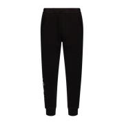 Dsquared2 Svarta bomulls sweatpants med dragsko i midjan Black, Herr