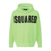 Dsquared2 Grön Bomullssweatshirt med Huva Green, Herr