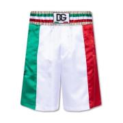 Dolce & Gabbana Vita Satinshorts för Män White, Herr