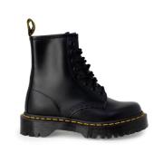 Dr. Martens Svarta Läderankelstövlar Black, Dam