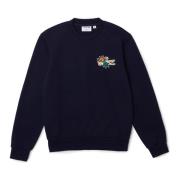 Lacoste Organisk Bomull Logo Sweatshirt Blue, Herr