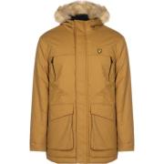 Lyle & Scott Vinter Vikt Fleece-Fodrad Parka Brown, Herr