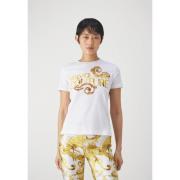 Versace Jeans Couture Watercolour R Logo Vit Skjorta White, Dam