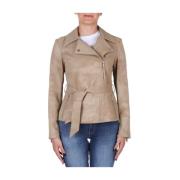 Guess Bikerstil Tortora Jacka Beige, Dam