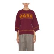 Marni Crew Neck Sweater Red, Dam