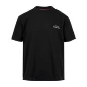 Gcds Broderad Crew-neck T-shirt med Logo Black, Herr