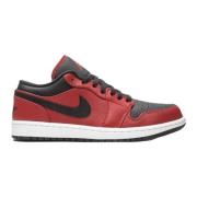 Nike Air Jordan 1 Low Läder Sneakers Red, Herr