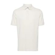 Fedeli Slim Fit Bomull Polo Tröja Beige, Herr