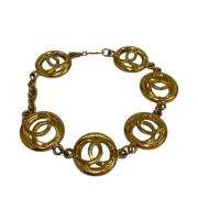 Chanel Vintage Pre-owned Metall armband Yellow, Dam